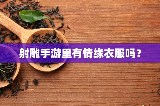 射雕手游里有情缘衣服吗？