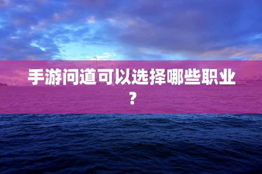 手游问道可以选择哪些职业？
