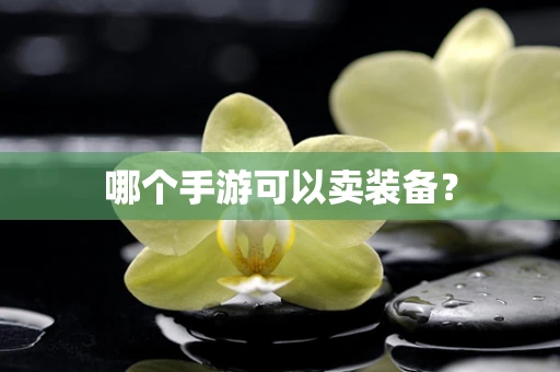 哪个手游可以卖装备？
