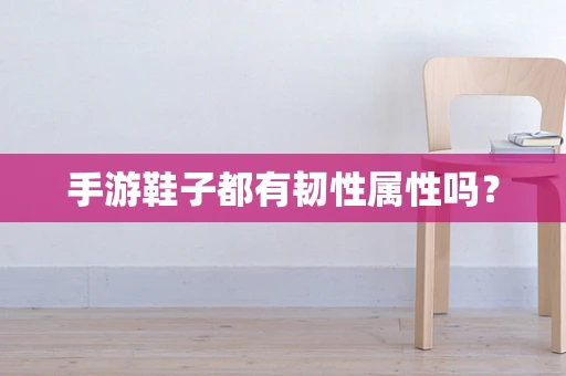 手游鞋子都有韧性属性吗？