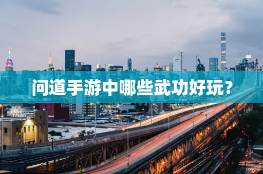 问道手游中哪些武功好玩？
