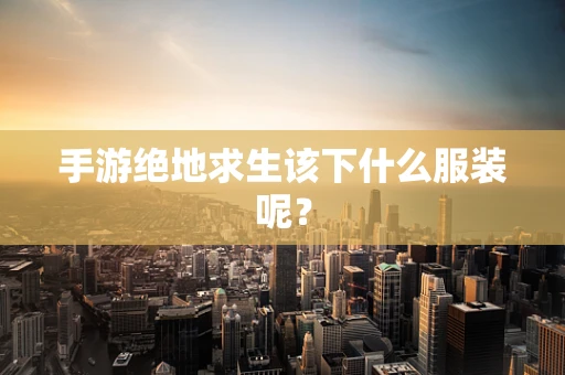手游绝地求生该下什么服装呢？