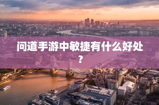 问道手游中敏捷有什么好处？