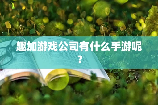 趣加游戏公司有什么手游呢？