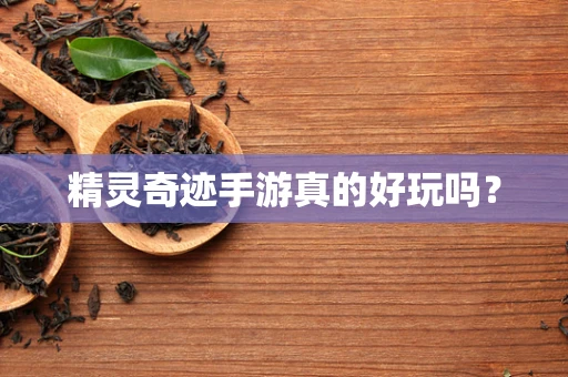 精灵奇迹手游真的好玩吗？