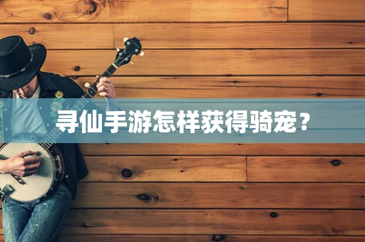 寻仙手游怎样获得骑宠？