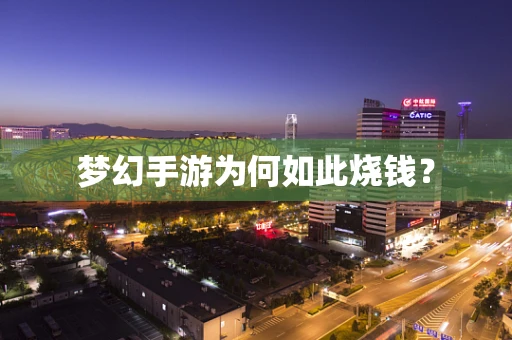 梦幻手游为何如此烧钱？