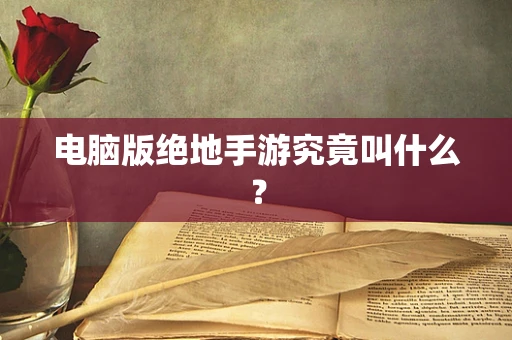 电脑版绝地手游究竟叫什么？