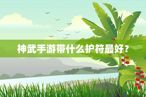 神武手游带什么护符最好？