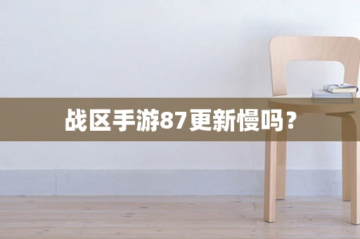 战区手游87更新慢吗？