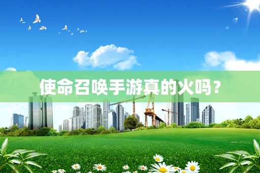 使命召唤手游真的火吗？