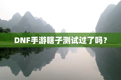 DNF手游瞎子测试过了吗？