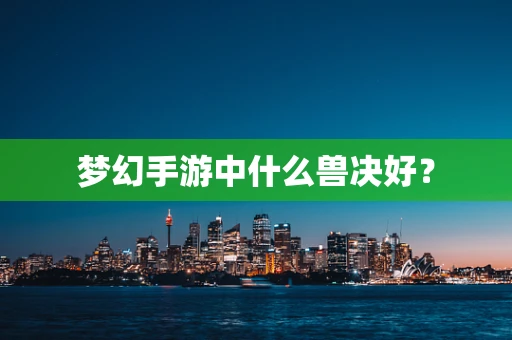 梦幻手游中什么兽决好？