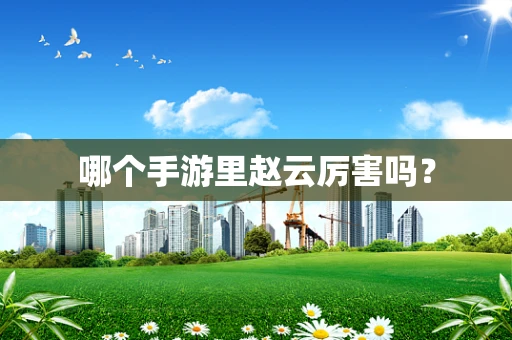 哪个手游里赵云厉害吗？