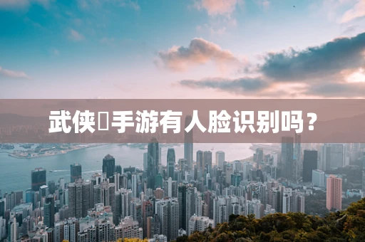 武侠乂手游有人脸识别吗？
